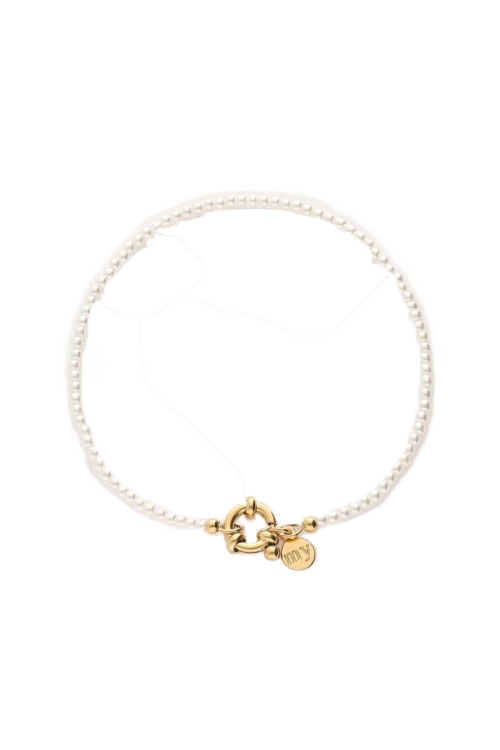 ARMBAND MET MINI PARELS GOUD