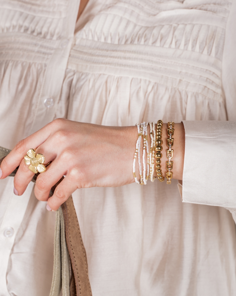 ARMBANDEN SET ECRU