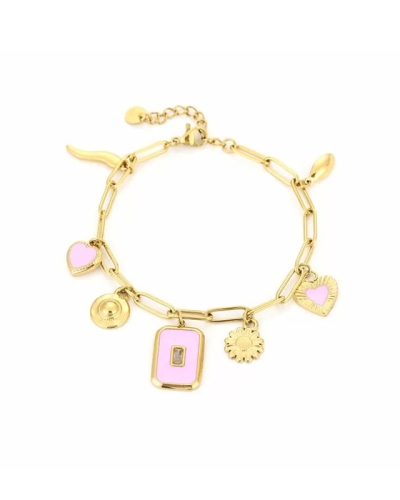 ARMBAND BEDELS ROZE GOUD