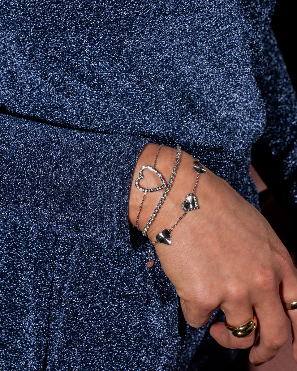 ARMBAND GROOT HART ZILVER 