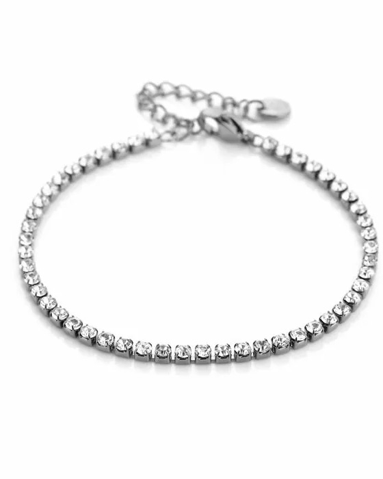 TENNIS ARMBAND ZILVER