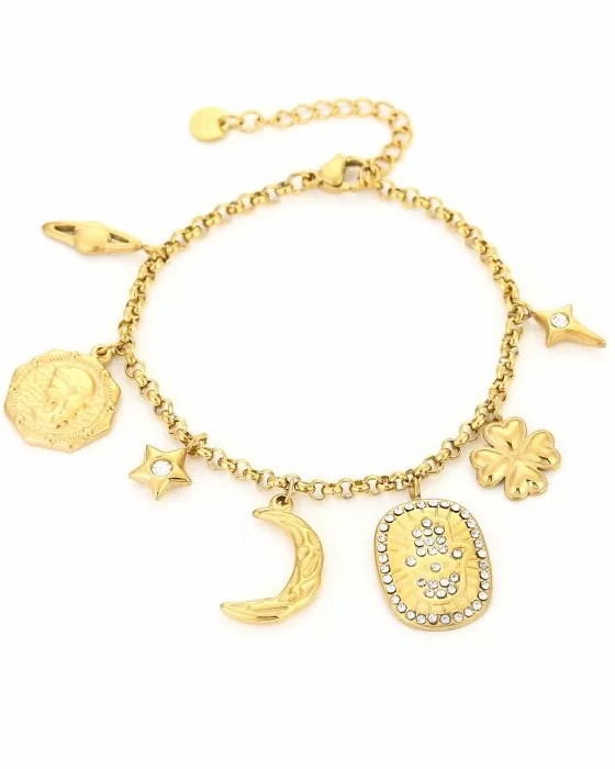 SCHAKELARMBAND MIX GOUD