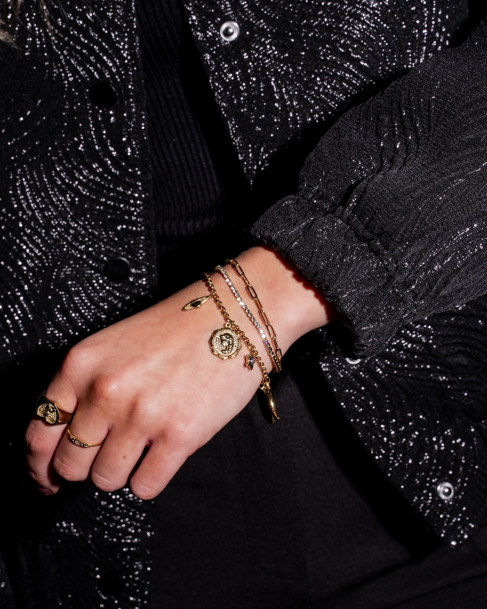 SCHAKELARMBAND MIX GOUD