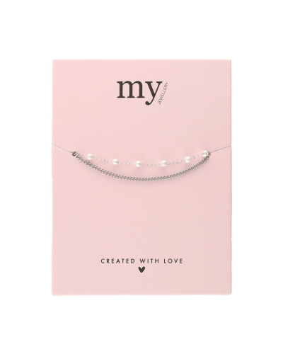 My Jewellery Bracelet chain & pearls MJ10153
