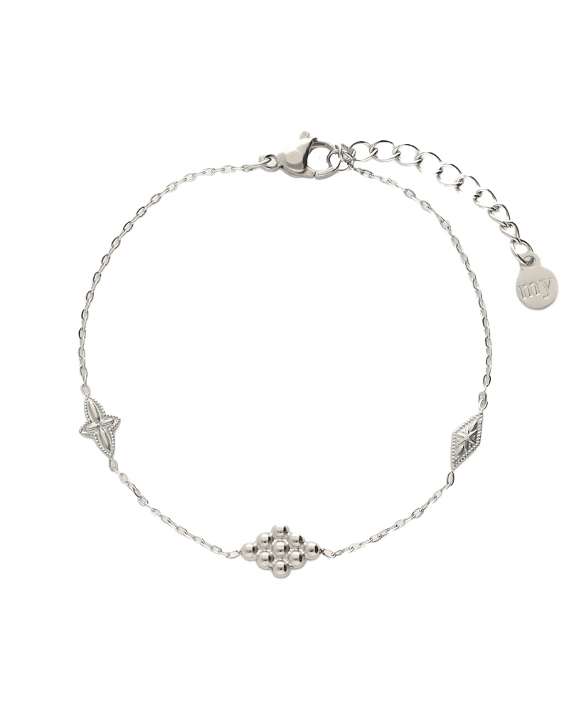 ARMBAND MET RUITJES ZILVER