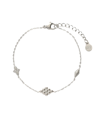 ARMBAND MET RUITJES ZILVER