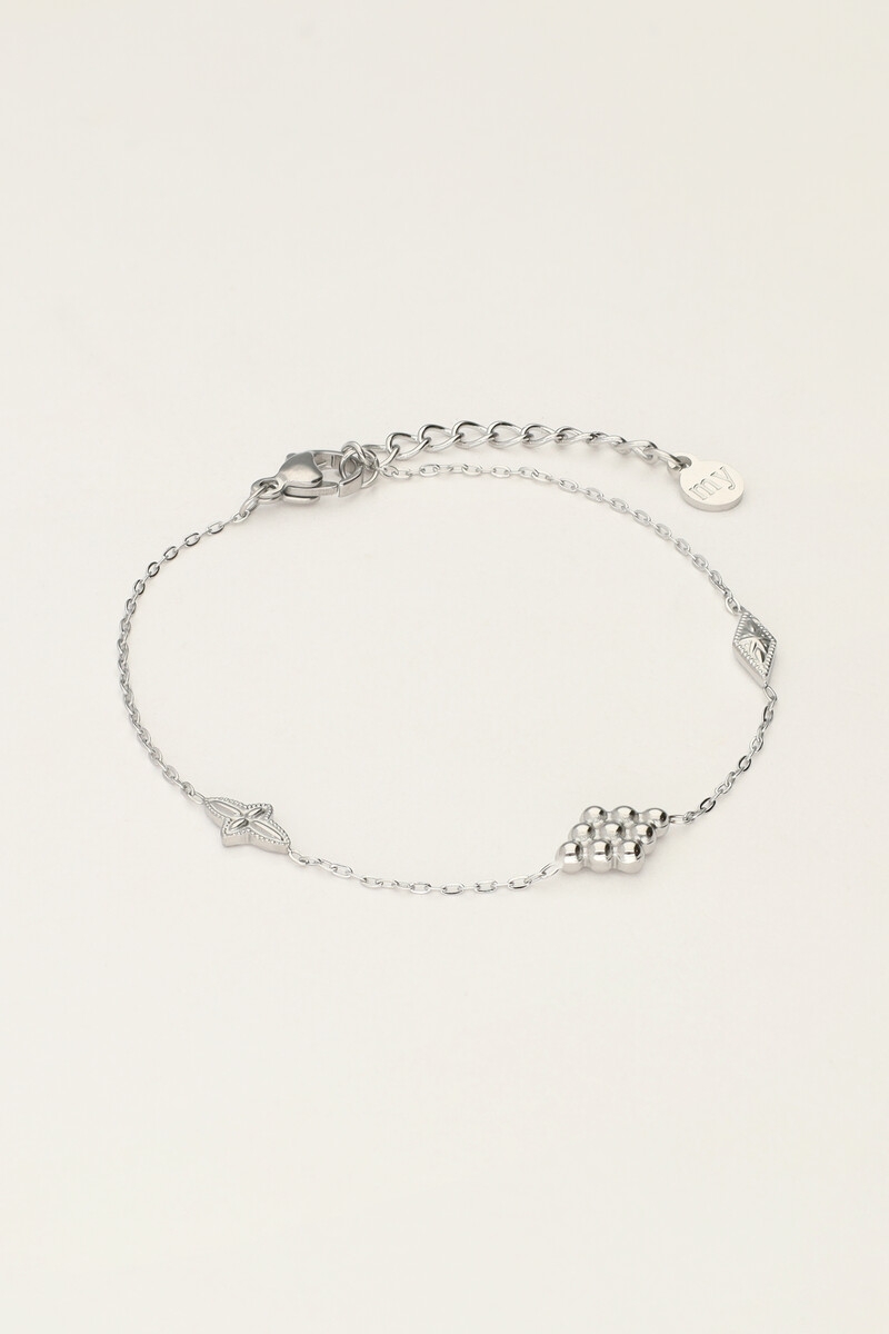 ARMBAND MET RUITJES ZILVER