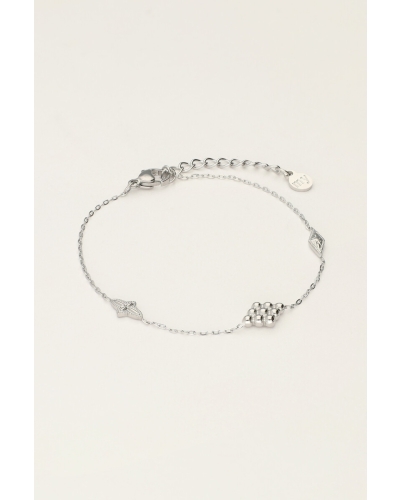 ARMBAND MET RUITJES ZILVER