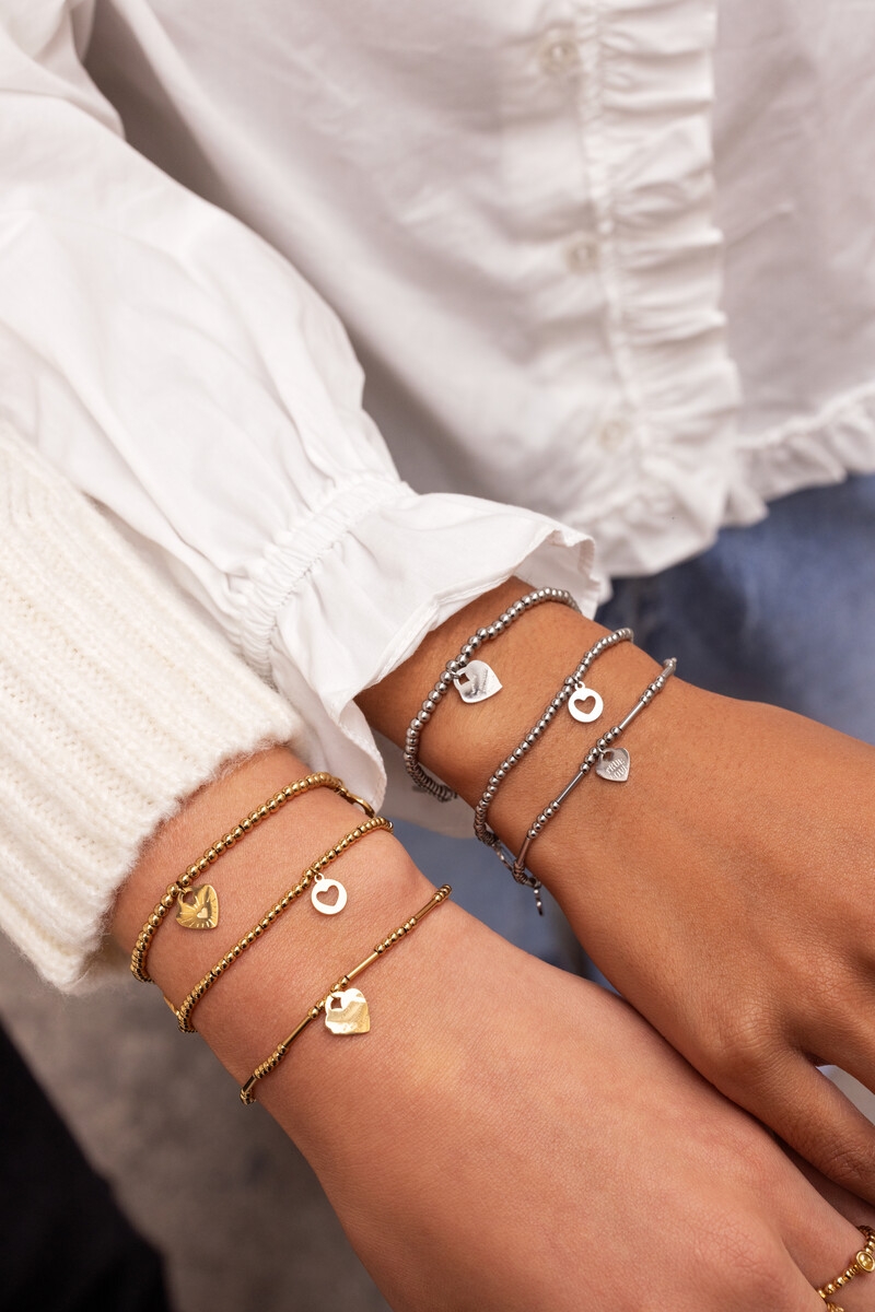 ARMBANDEN SET MET HARTJES GOUD