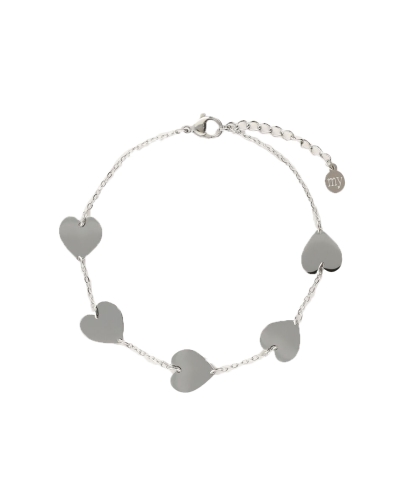 My Jewellery AMRBAND MET 5 HARTJES ZILVER