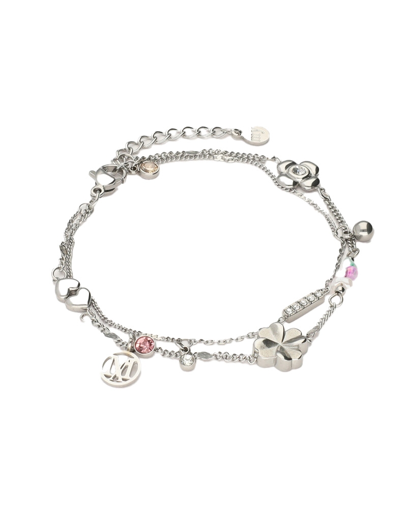 ARMBAND MET BEDELS DREAMS COME TRUE ZILVER