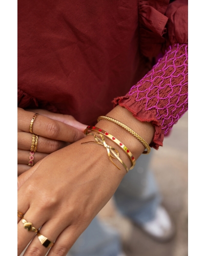 My Jewellery Bangle red hearts MJ11049
