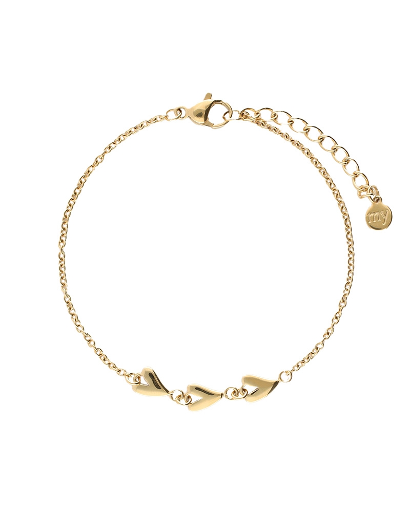 ARMBAND MET DRIE HARTJES