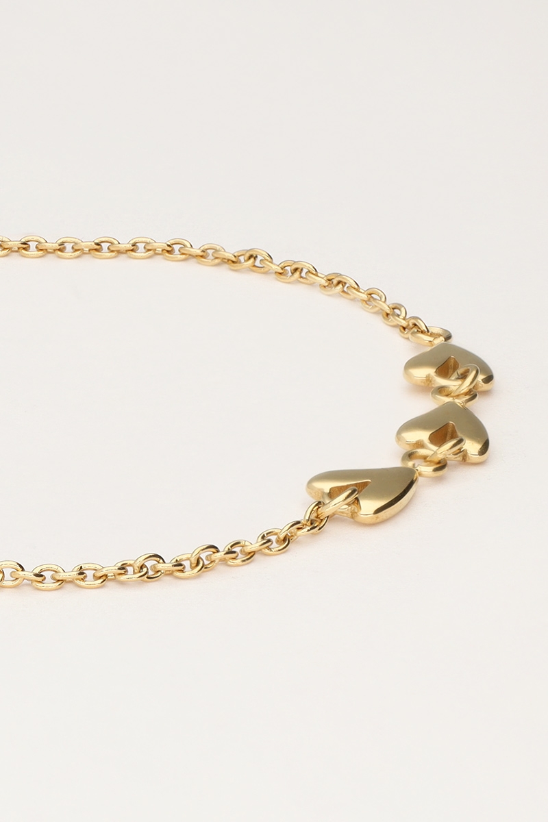 ARMBAND MET DRIE HARTJES
