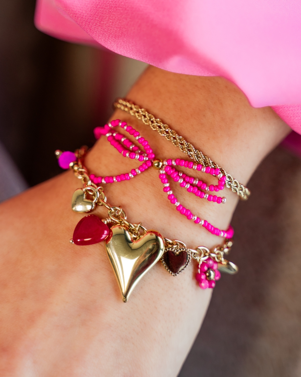 BOW ARMBAND FUCHSIA