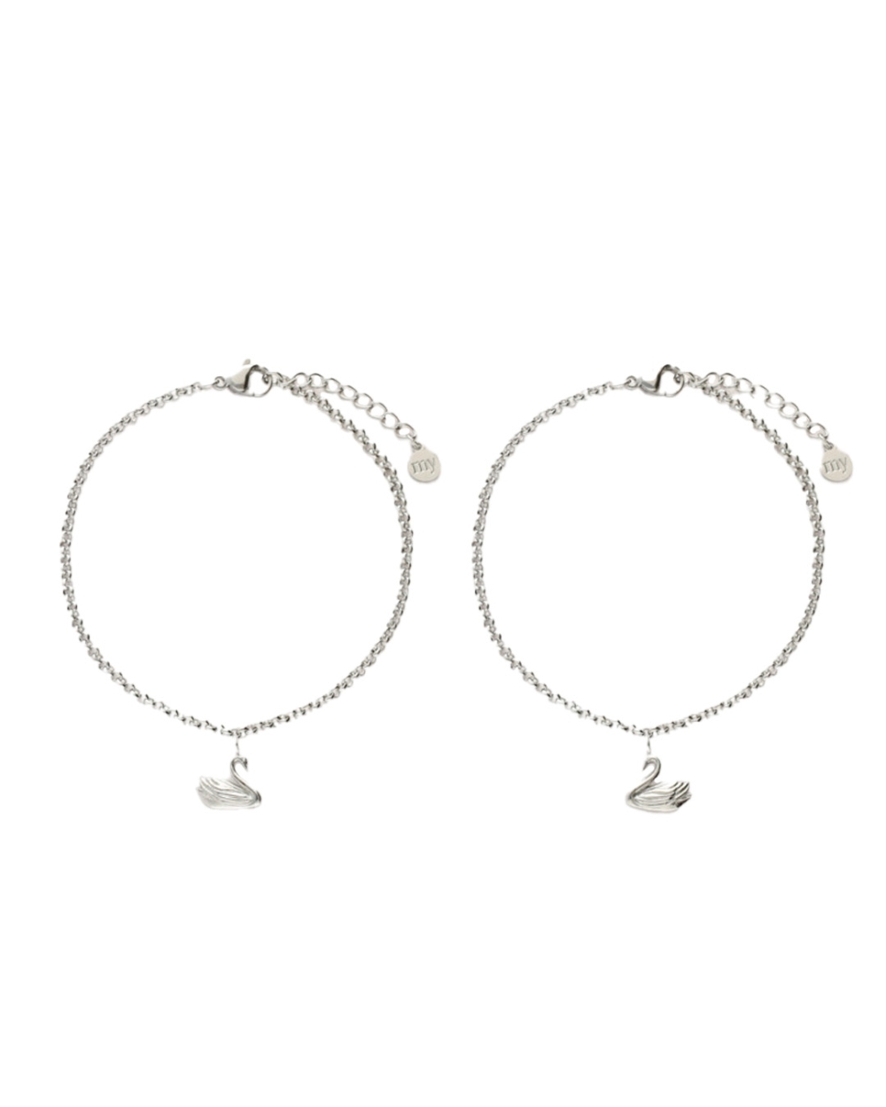 FOREVER CONNECTED ARMBAND SET MET ZWANEN ZILVER