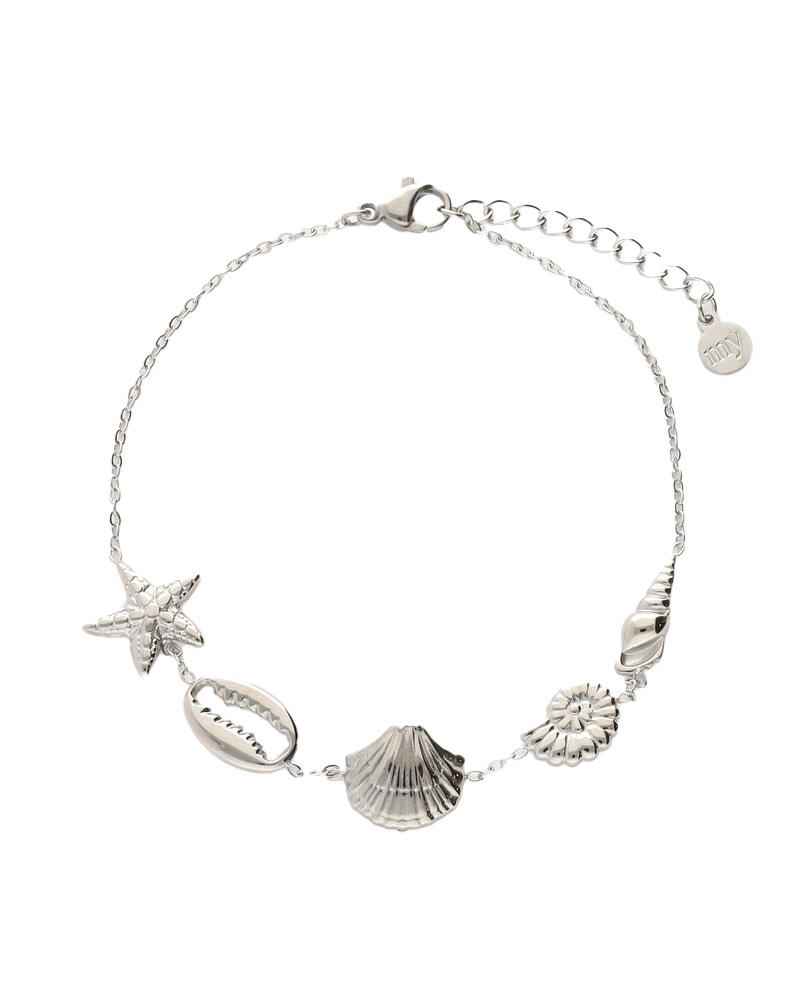 BRACELET SHELLS HORIZONTAL ZILVER