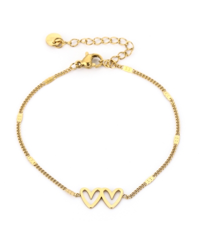 Gossip JE17748 ARMBAND TWEE HARTJES EN STAAFJE