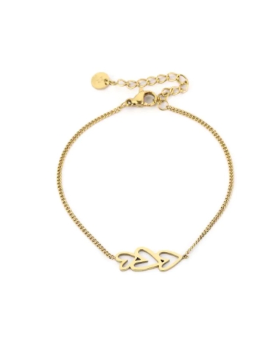 Gossip ARMBAND DRIE HARTJES GOUD
