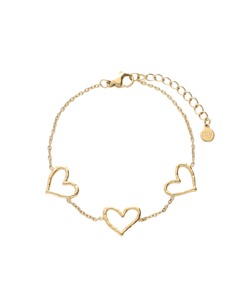 MINIMALISTISCHE ARMBAND MET OPEN HARTJES