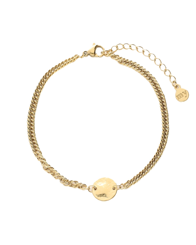 ARMBAND MET MUNT & SCHAKELS GOUD