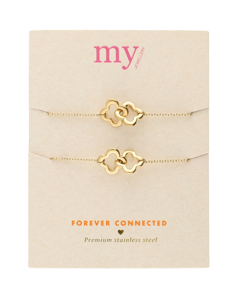 FOREVER CONNECTED KLAVER ARMBAND GOUD