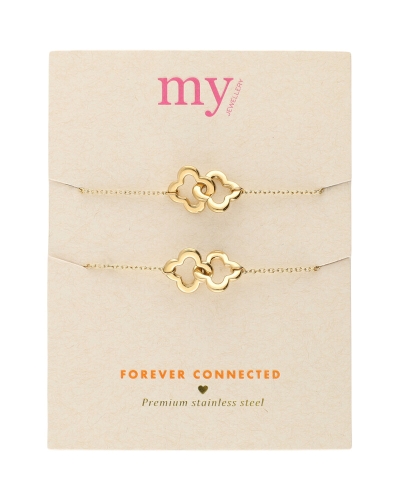 FOREVER CONNECTED KLAVER ARMBAND GOUD