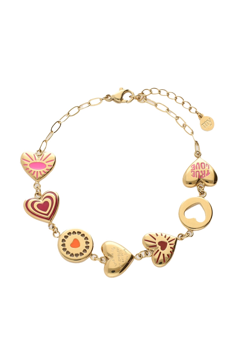 CANDY STATEMENT ARMBAND MET BEDELS GOUD