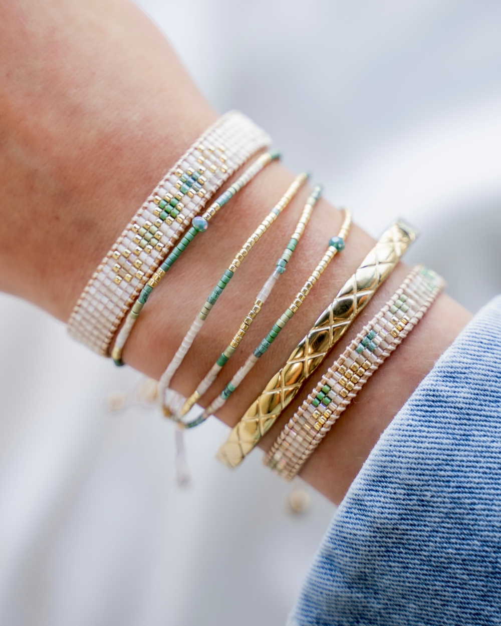ARMBAND ALBA JAIPUR GROEN