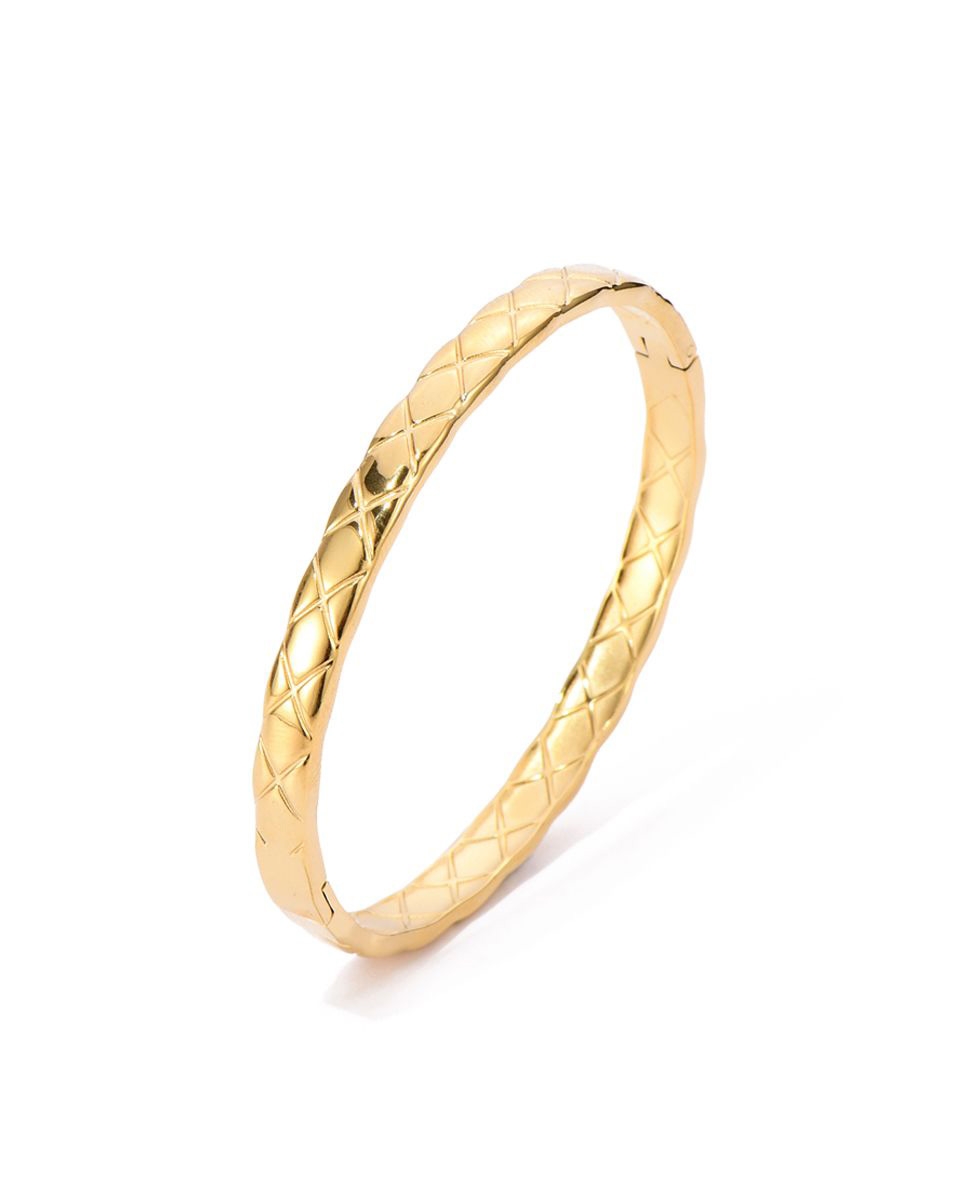 BANGLE ALLOVER CROSS GOUD