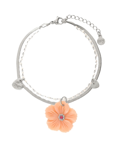 BOTANICAL ARMBAND MET PEACH BLOEM