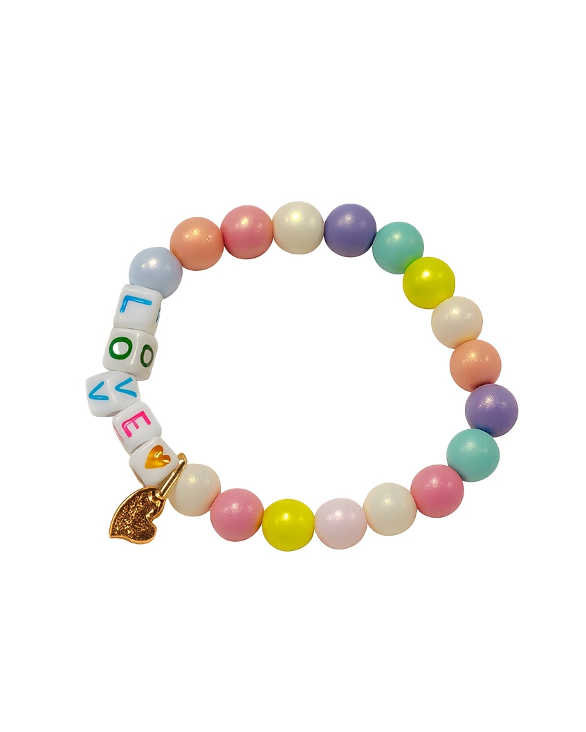 MEISJES ARMBAND KRALEN LOVE MULTI