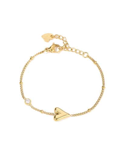 MEISJES ARMBAND HART EN STEENTJE