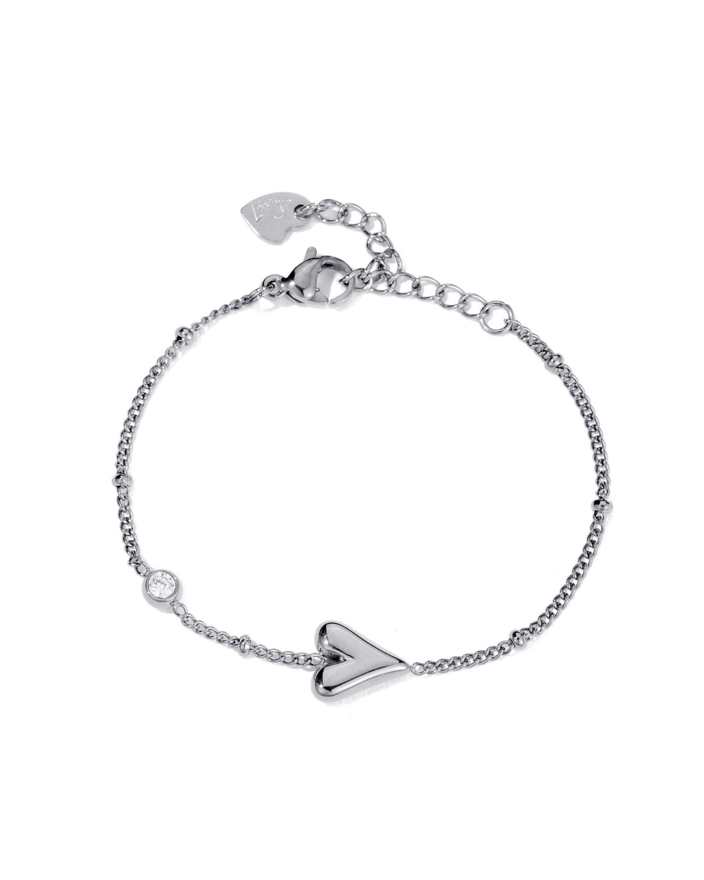 MEISJES ARMBAND HART EN STEENTJE