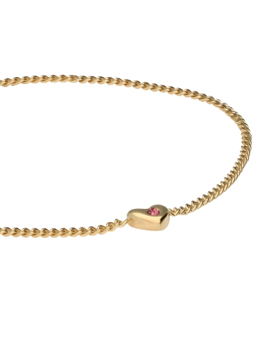 ARMBAND MET MINI HART & STRASS STEEN GOUD