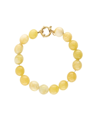 ARMBAND MET KRALEN LICHTGEEL