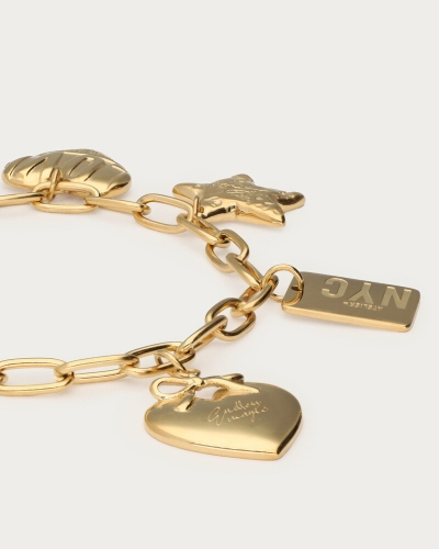 BOLD SCHAKELARMBAND MET MULTI BEDELS
