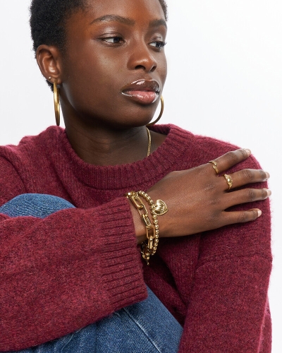 BOLD KRALENARMBAND MET LOVE HART GOUD