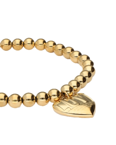 BOLD KRALENARMBAND MET LOVE HART GOUD