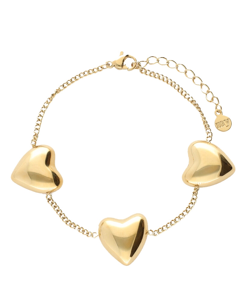 BOLD ARMBAND MET DRIE HARTJES