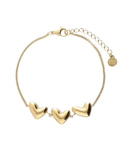 My Jewellery BOLD ARMBAND MET DRIE HARTJES