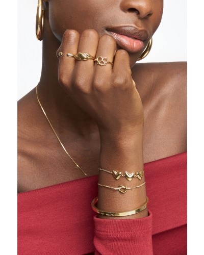 My Jewellery BOLD ARMBAND MET DRIE HARTJES