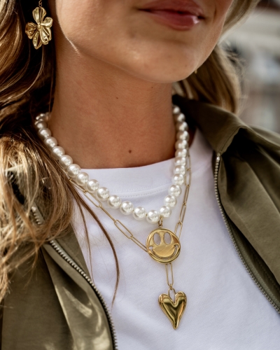 Gossip SCHAKELKETTING MET HART GOUD