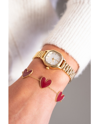 My Jewellery Bracelet burgundy hearts MJ12614