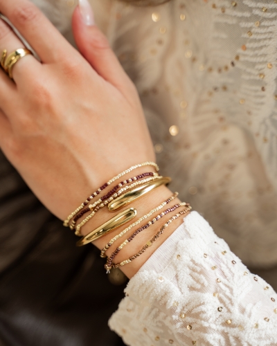Gossip ARMBANDEN SET MIYUKI BRUIN/GOUD