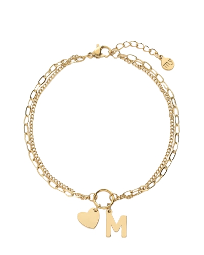 My Jewellery Bracelet double chain initial MJ11707