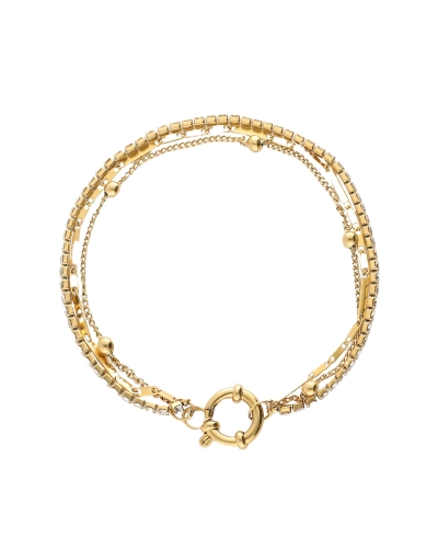 My Jewellery Bracelet triple chain strass MJ14583