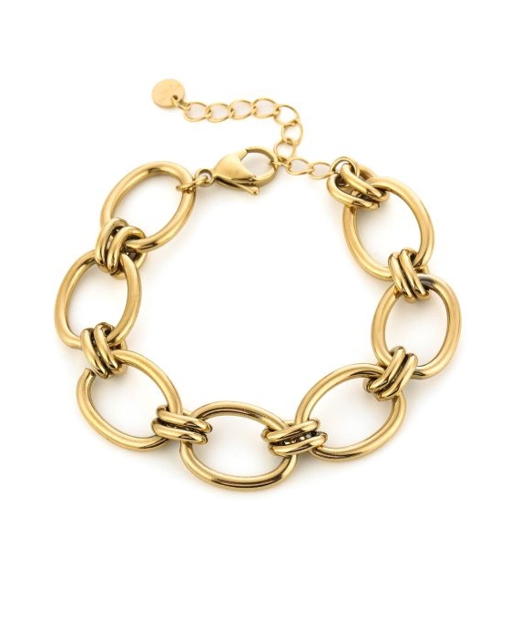 STATEMENT ARMBAND OVALE SCHAKELS