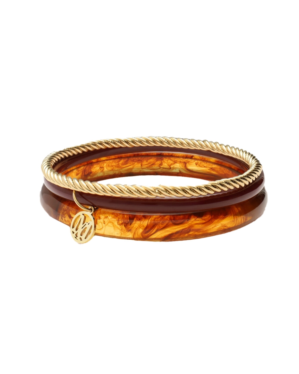 GOUDKLEURIGE BANGLE SET RESIN