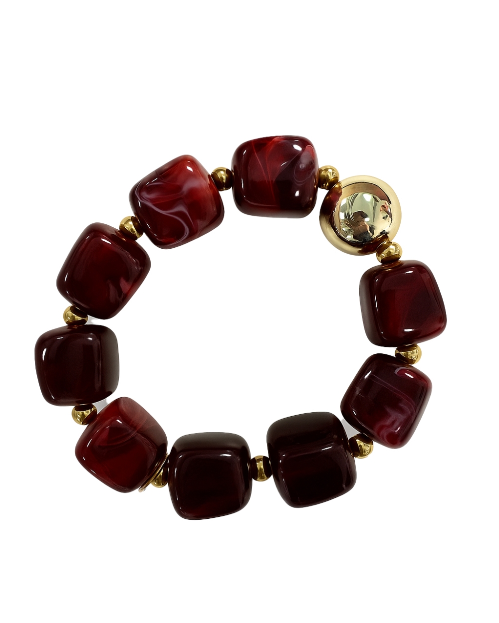 STATEMENT KRALENARMBAND BORDEAUX